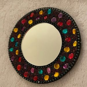Single, Open “compact mirror” perfect for crossbody, small clutch or makeup bag